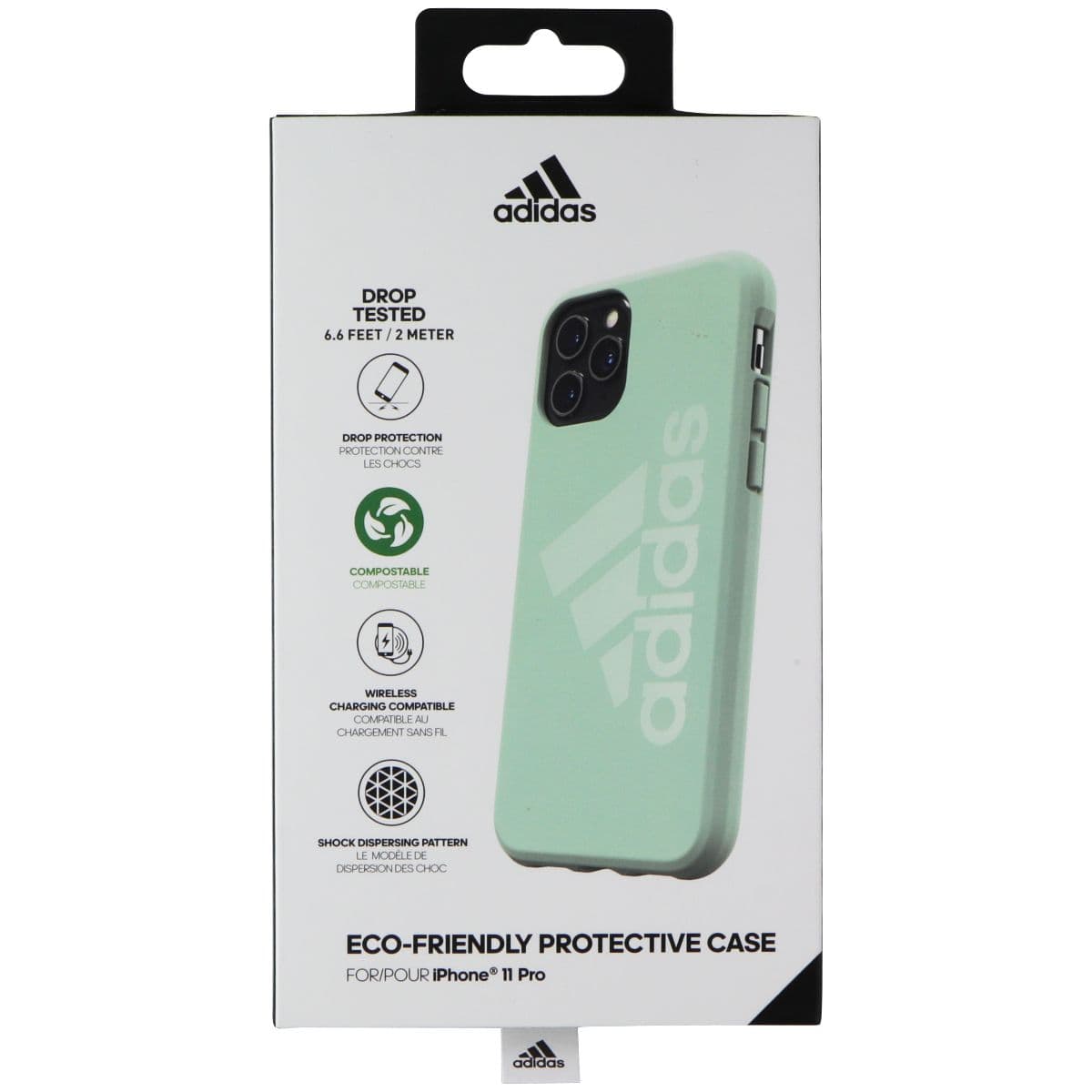 Adidas Eco-Friendly Protective Case for Apple iPhone 11 Pro - Green Tint image 1