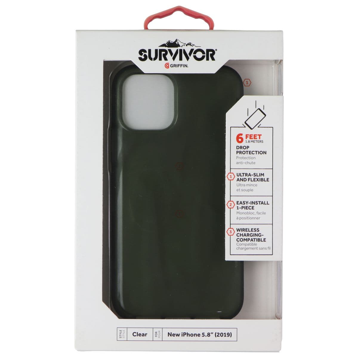 Griffin Survivor Clear Series Case for Apple iPhone 11 Pro - Green image 1