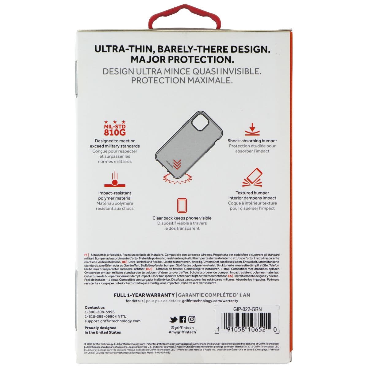 Griffin Survivor Clear Series Case for Apple iPhone 11 Pro - Green image 2