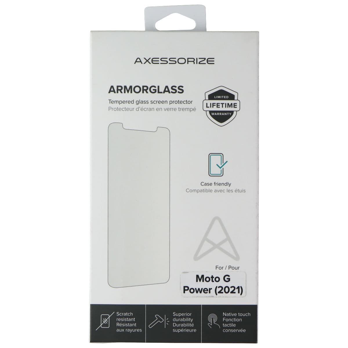 Axessorize ArmorGlass Tempered Screen Protector for Motorola Moto G Power (2021) image 1