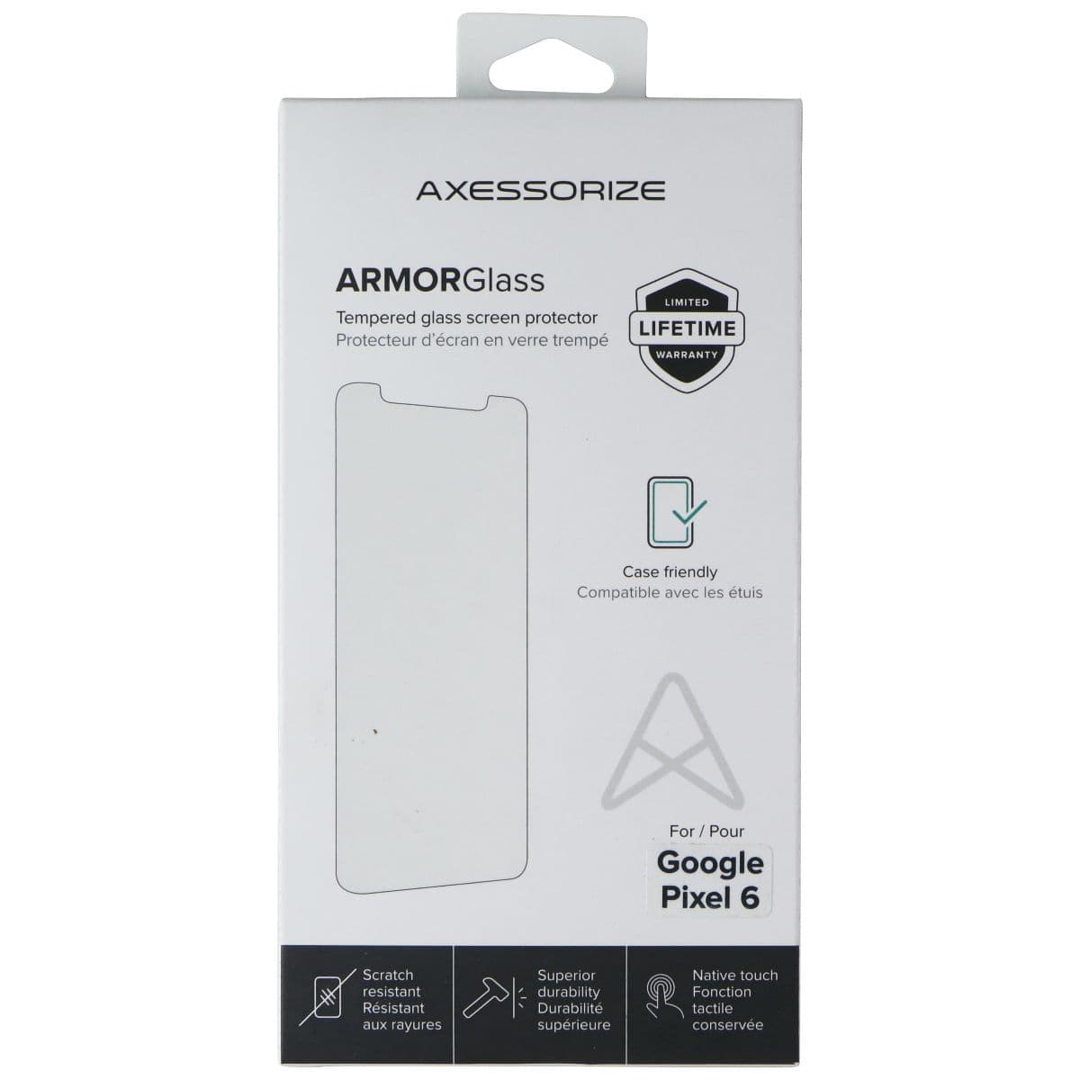 Axessorize Tempered Glass Screen Protector for Google Pixel 6 - Clear image 1