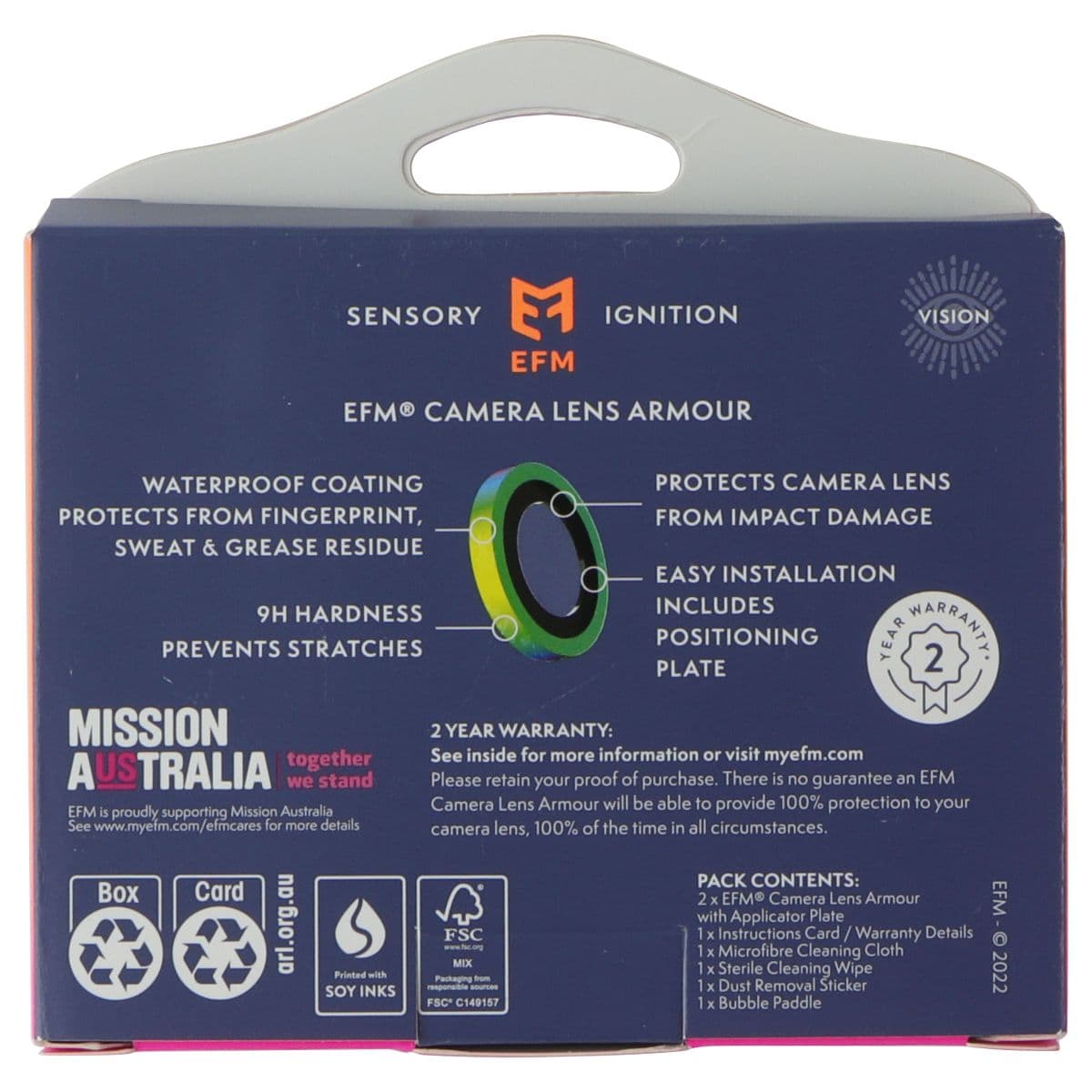 EFM Camera Lens Armour for Apple iPhone 14 / 14 Plus - Rainbow image 2