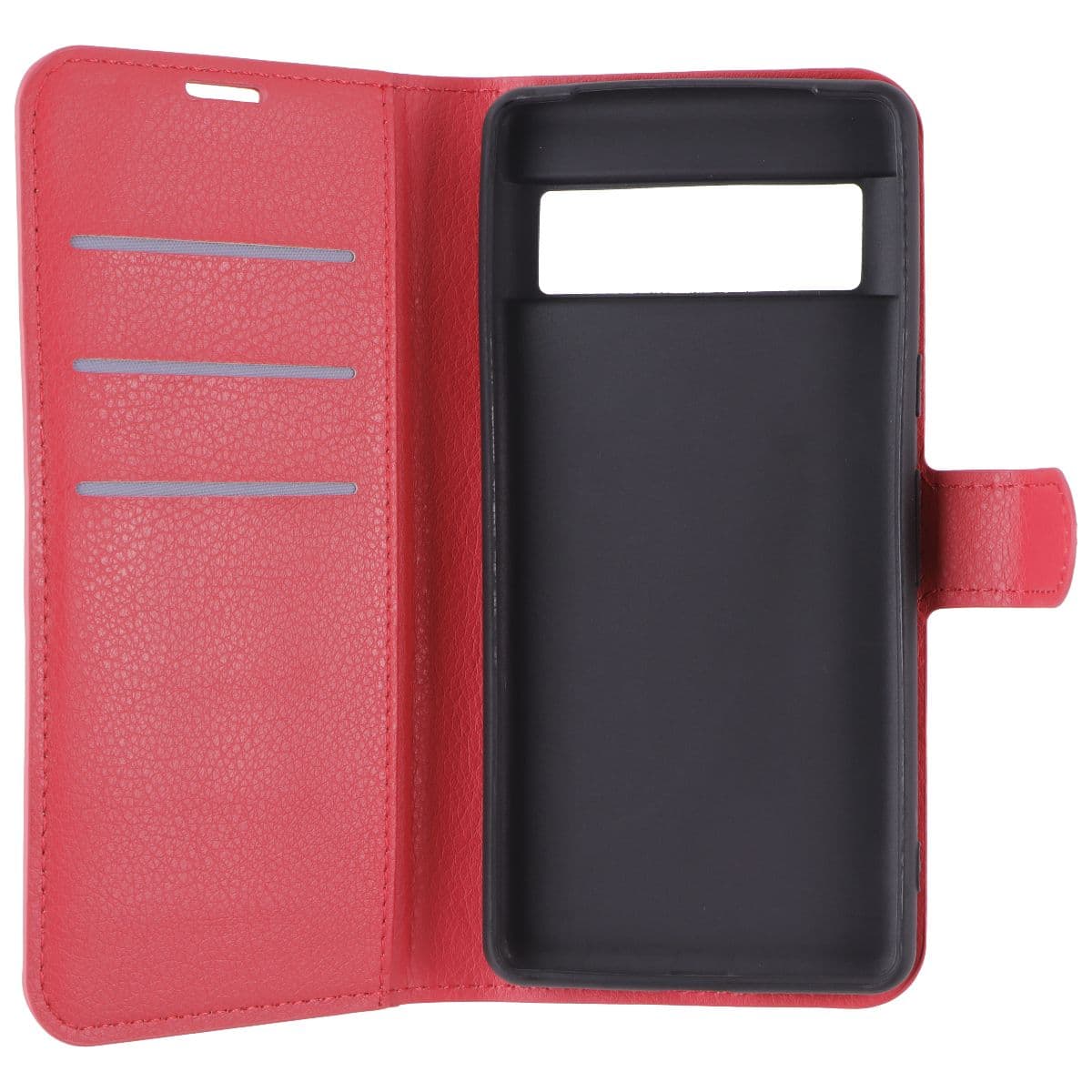 Generic Faux Leather Folio Case for Google Pixel 7 - Red image 3