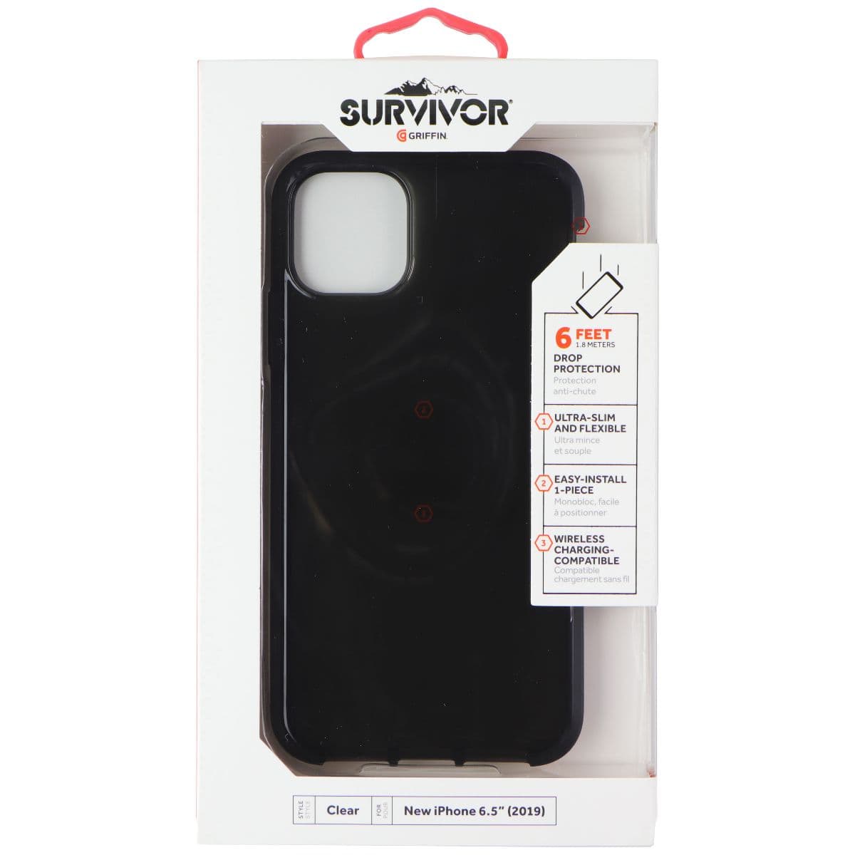 Griffin Survivor Clear Series Case for Apple iPhone 11 Pro Max - Black image 1