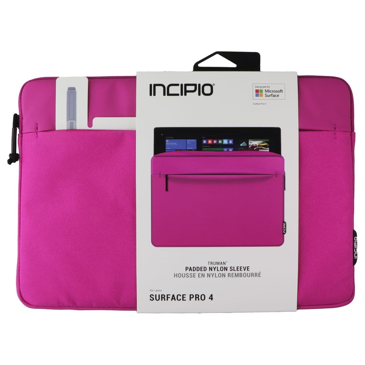 Incipio Padded Nylon Sleeve for Microsoft Surface Pro 4 - Pink image 1
