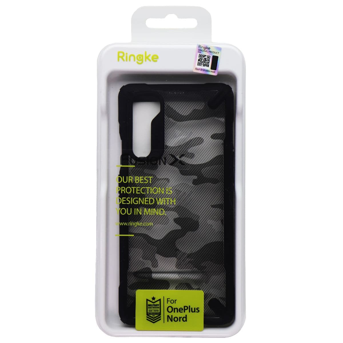 Ringke Fusion X Series Case for OnePlus Nord - Black Camo image 1
