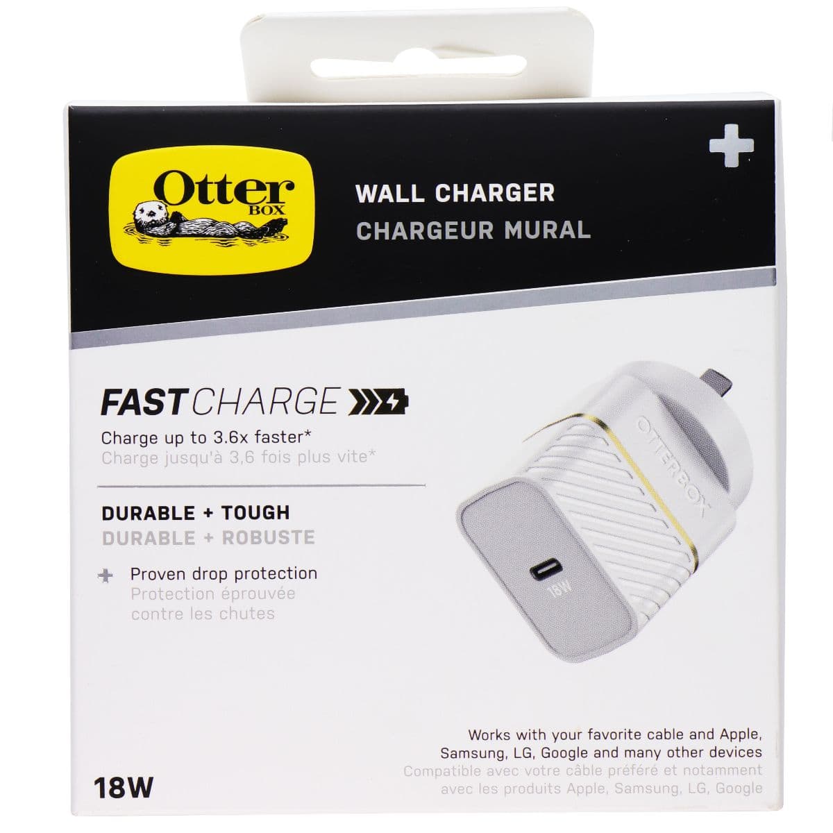 OtterBox 18W USB-C Wall Charger - White (EUROPEAN PLUG) image 1