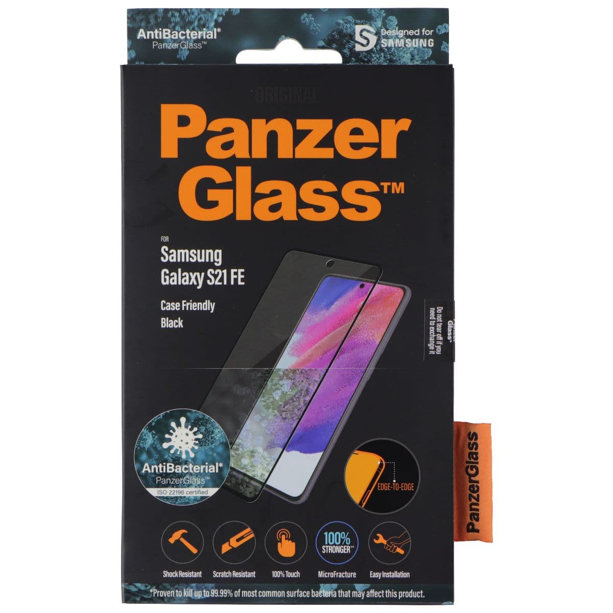 PanzerGlass Screen Protector for Samsung Galaxy S21 FE - Black (7275) image 1