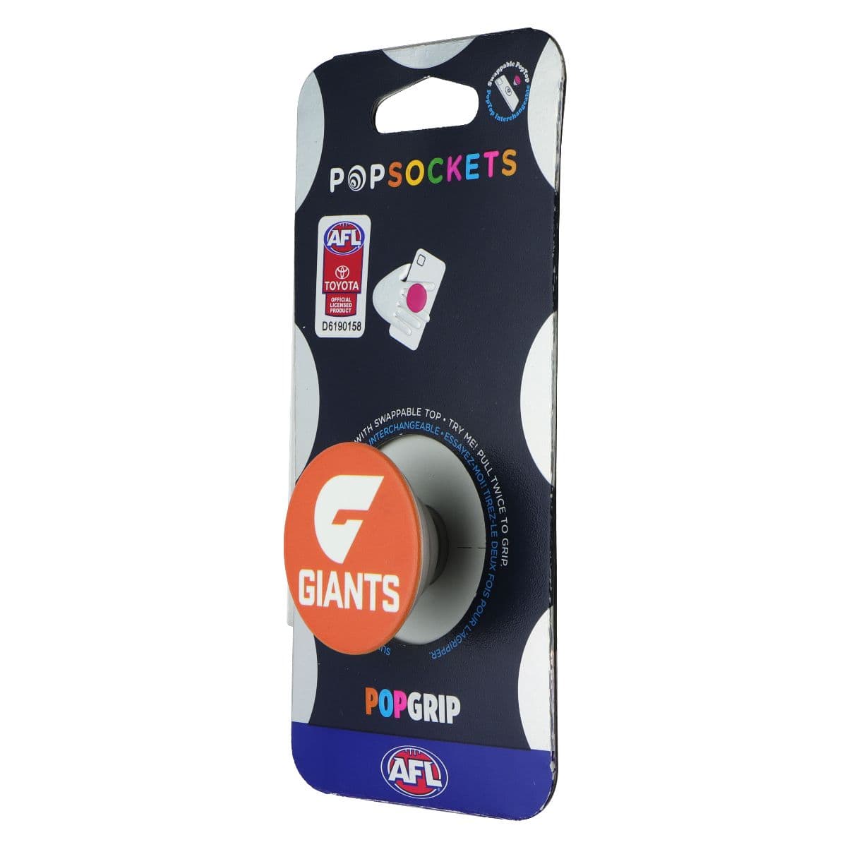 PopSockets PopGrip Expanding Stand Grip w/Swappable Top - AFL GWS Giants image 1