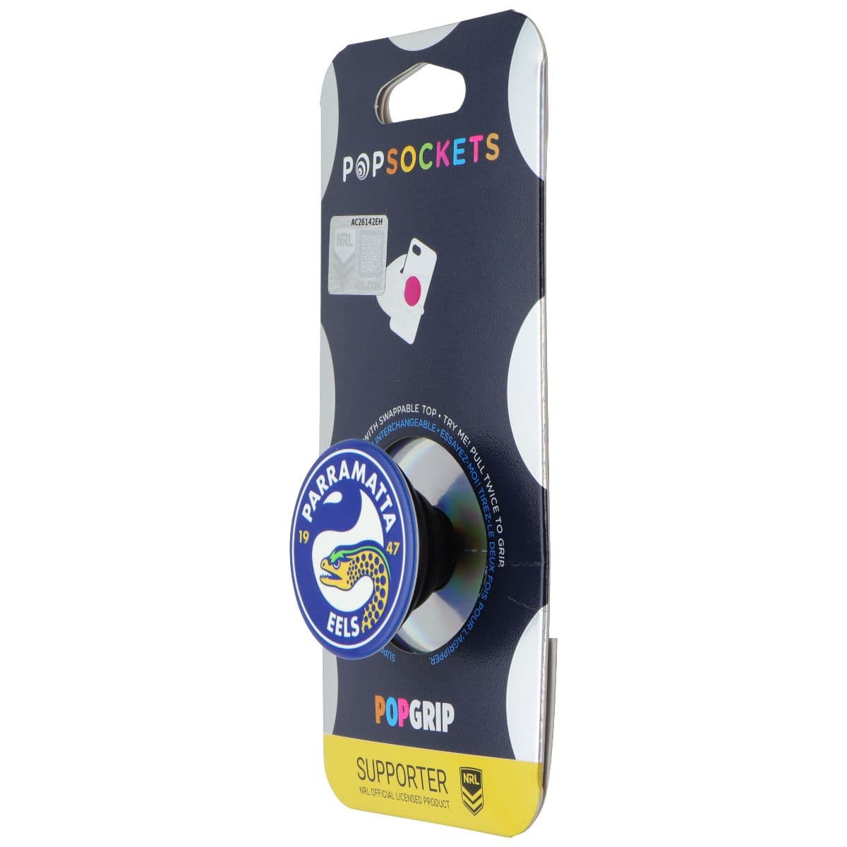 PopSockets PopGrip Expanding Stand Grip w/ Swappable Top - NRL Parramatta Eels image 1