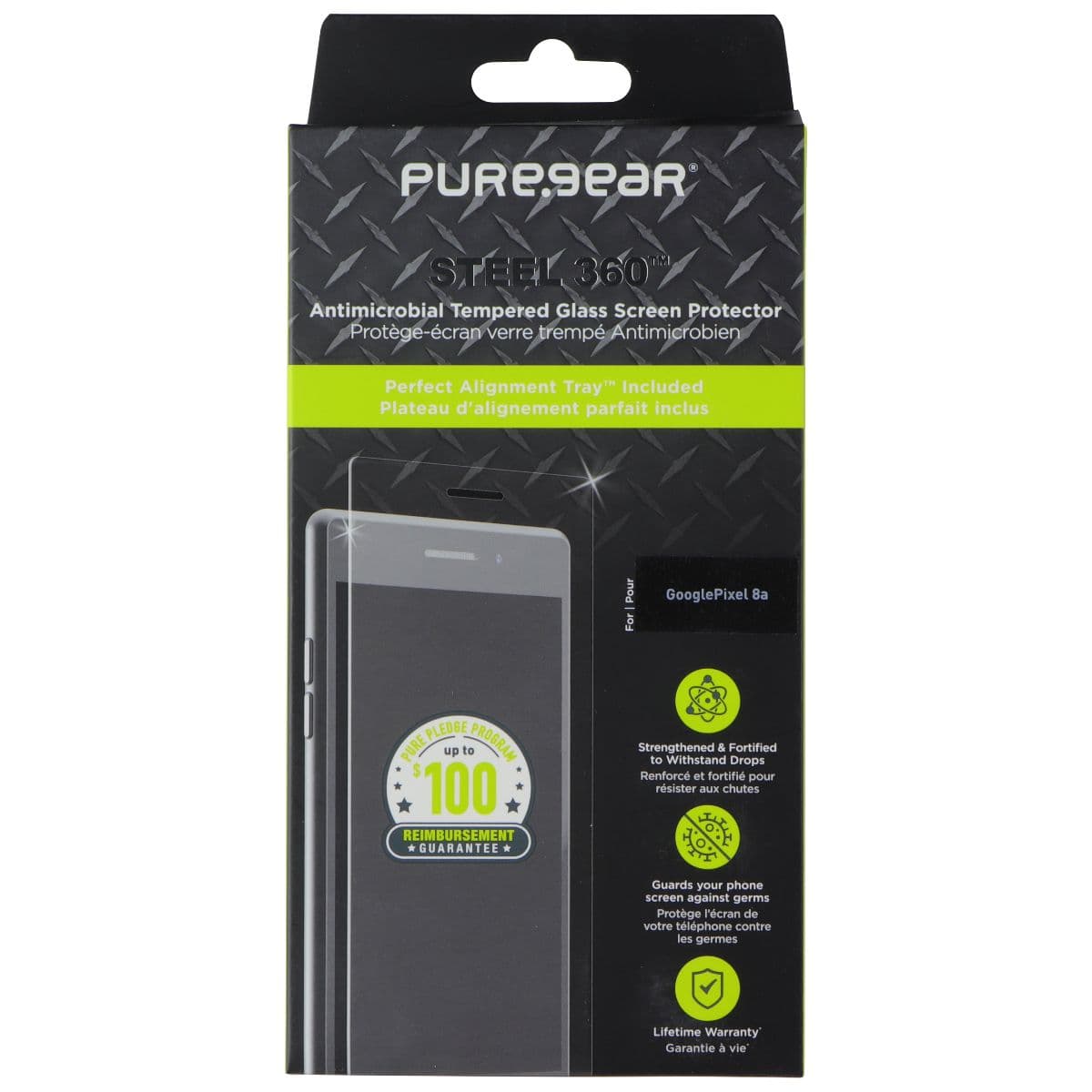 PureGear Steel 360 Series Screen Protector for Google Pixel 8a image 1