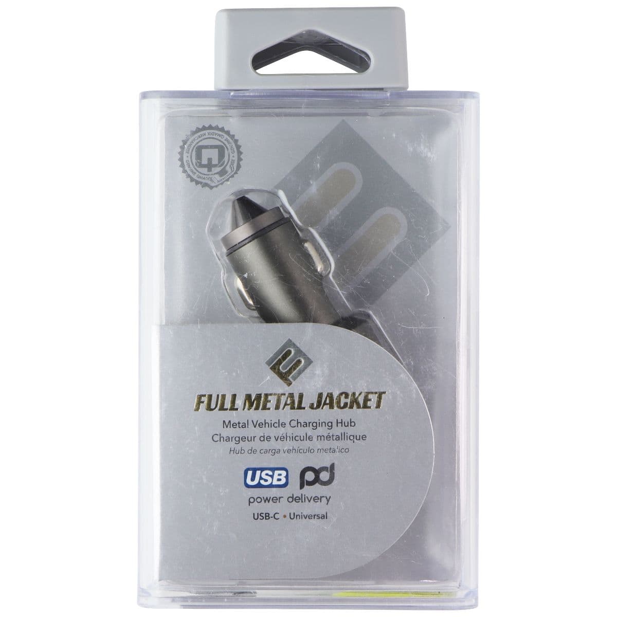 Qmadix Full Metal Jacket USB-C Power Delivery Car Charger - Silver image 1
