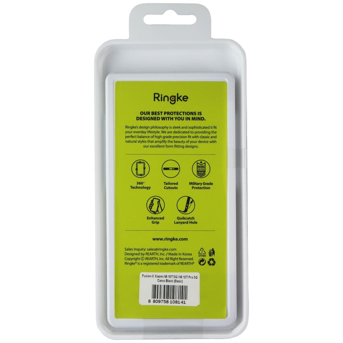 Ringke Fusion X Series Case for Xiaomi Mi 10T 5G / Mi 10T Pro 5G - Camo Black image 2