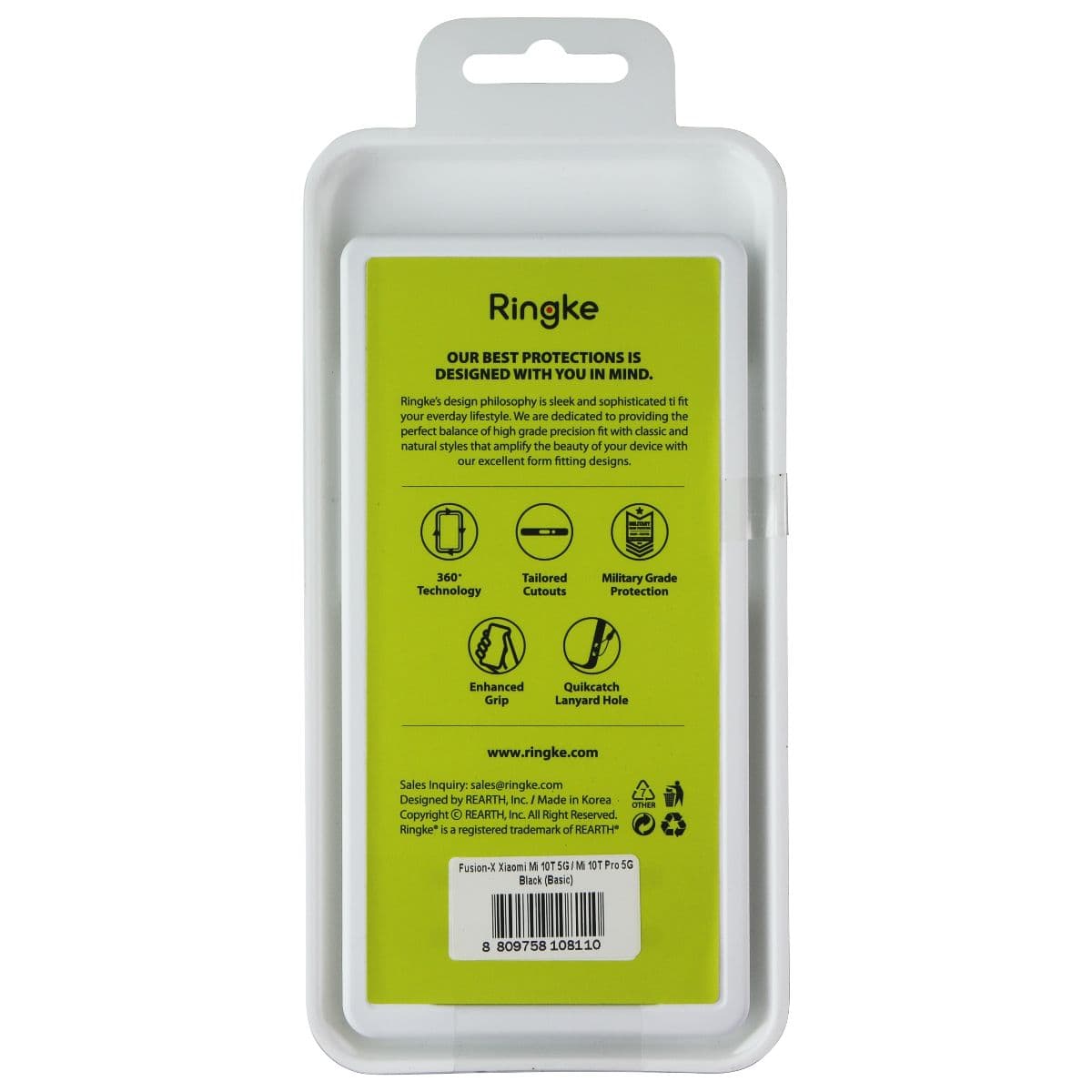 Ringke Fusion X Series Case for Xiaomi Mi 10T & Mi 10T Pro - Black/Clear image 2