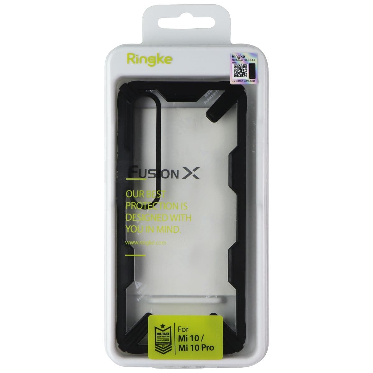 Ringke Fusion X Series Case for Xiaomi Mi 10 / Mi 10 Pro - Clear / Black image 1
