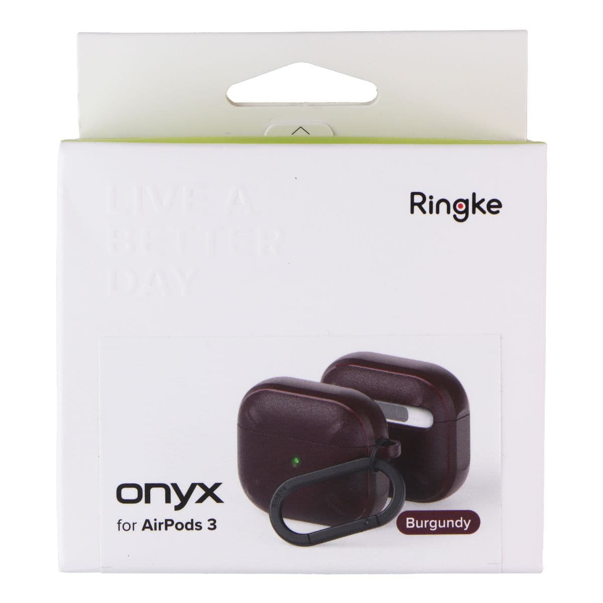 Ringke Onyx Keychain Case for Apple AirPods 3rd Gen - Burgundy image 1