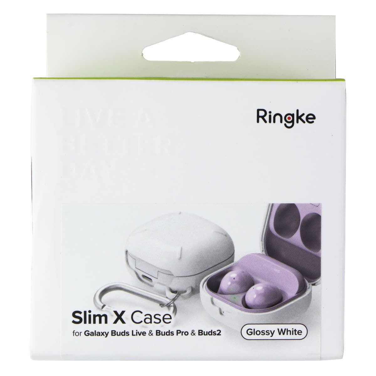 Ringke Slim X Case for Galaxy Buds Live / FE / 2 Pro / Buds 2 / Buds Pro - White image 1