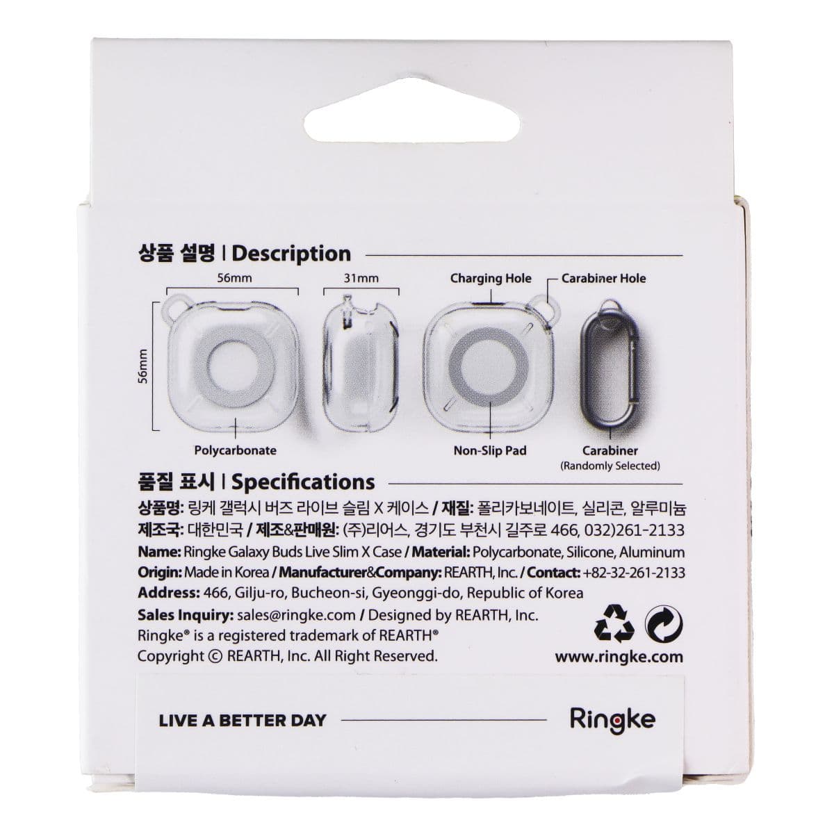 Ringke Slim X Case for Galaxy Buds Live / FE / 2 Pro / Buds 2 / Buds Pro - White image 2