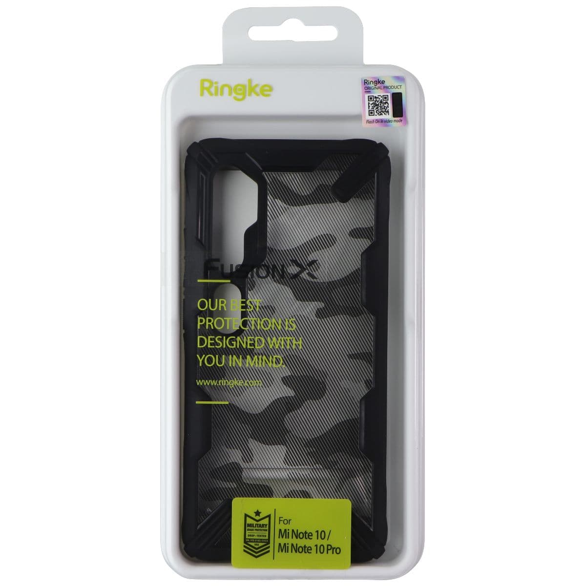 Ringke Fusion X Series Case for Xiaomi Mi Note 10 / Note 10 Pro - Black Camo image 1