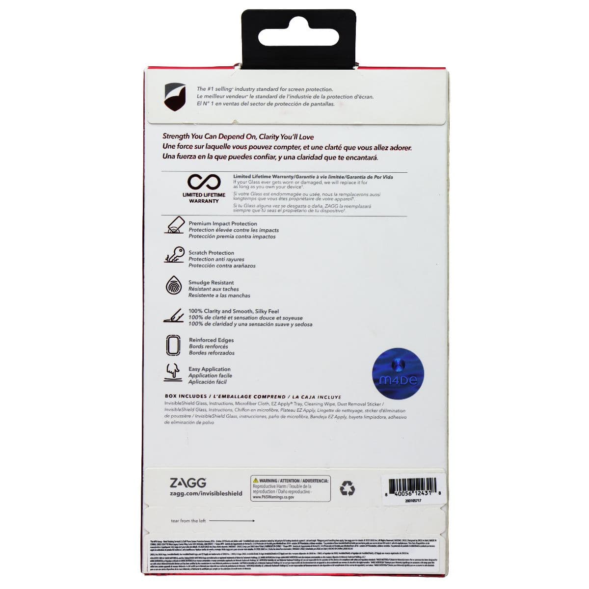 ZAGG InvisibleShield Glass Screen Protector for Moto G Fast (2020) image 2