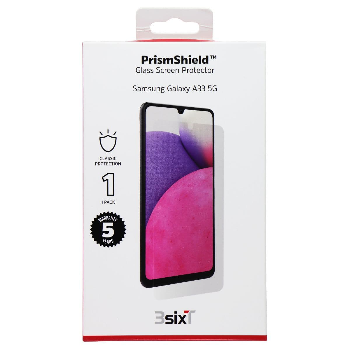 3SixT PrismShield Glass Screen Protector for Samsung Galaxy A33 5G image 1