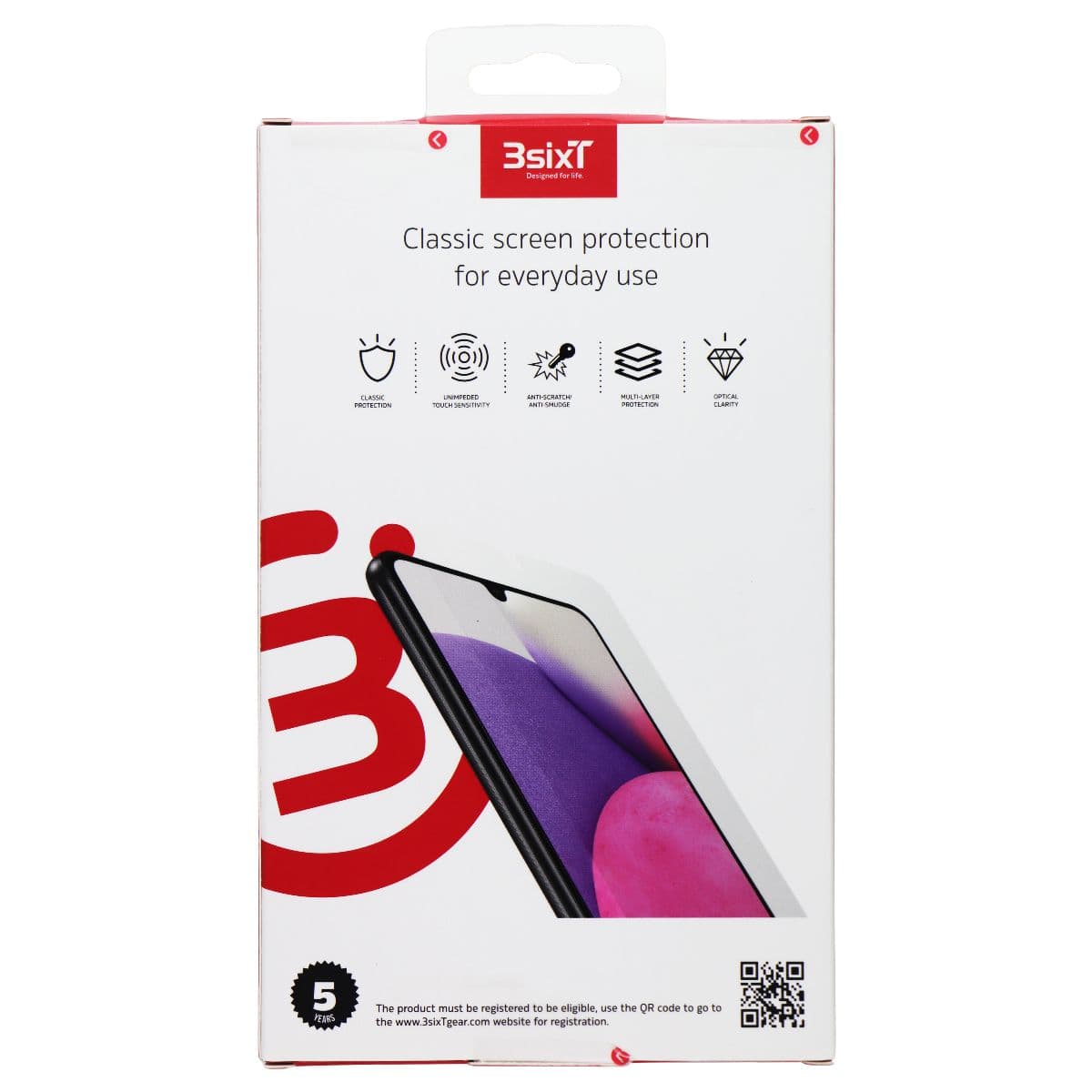 3SixT PrismShield Glass Screen Protector for Samsung Galaxy A33 5G image 2