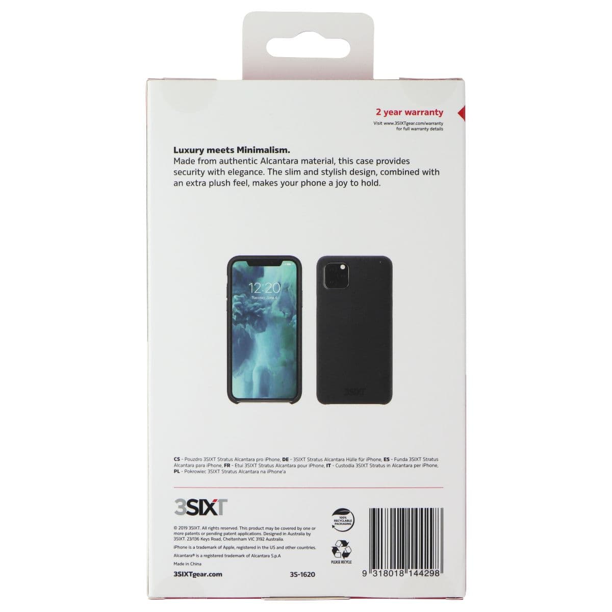 3SIXT Stratus Series Case for Apple iPhone 11 Pro Max - Black image 2