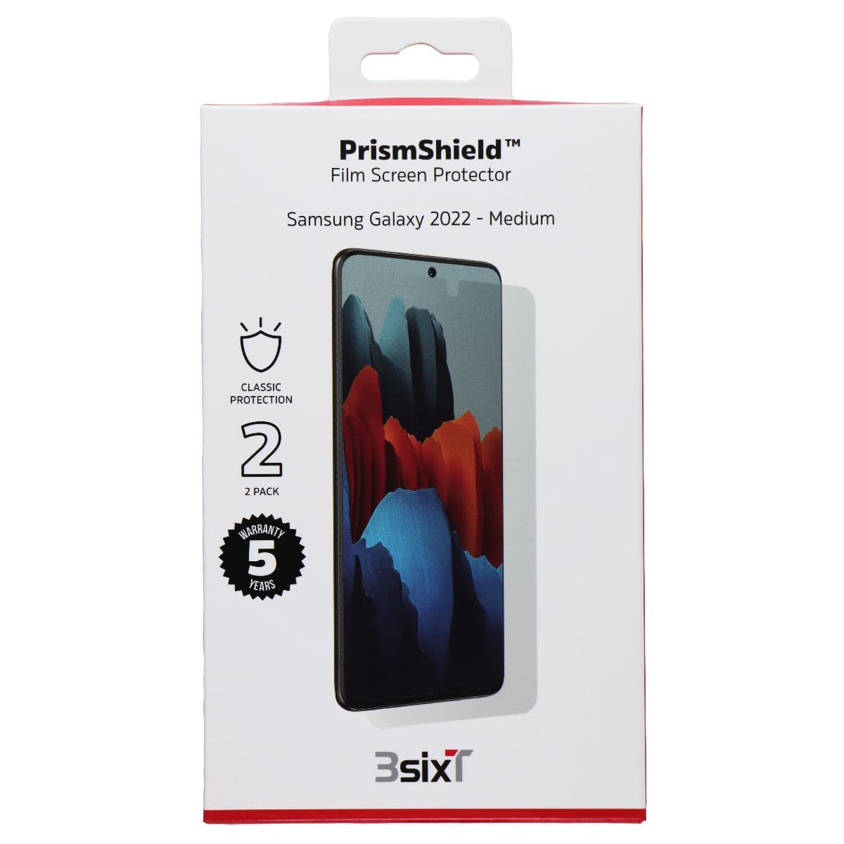3SIXT PrismShield Film Screen Protector for Samsung Galaxy S22+ (Plus) - 2 Pack image 1