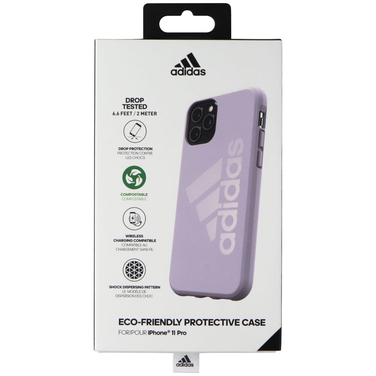 Adidas Eco-Friendly Protective Case for Apple iPhone 11 Pro - Lilac image 1