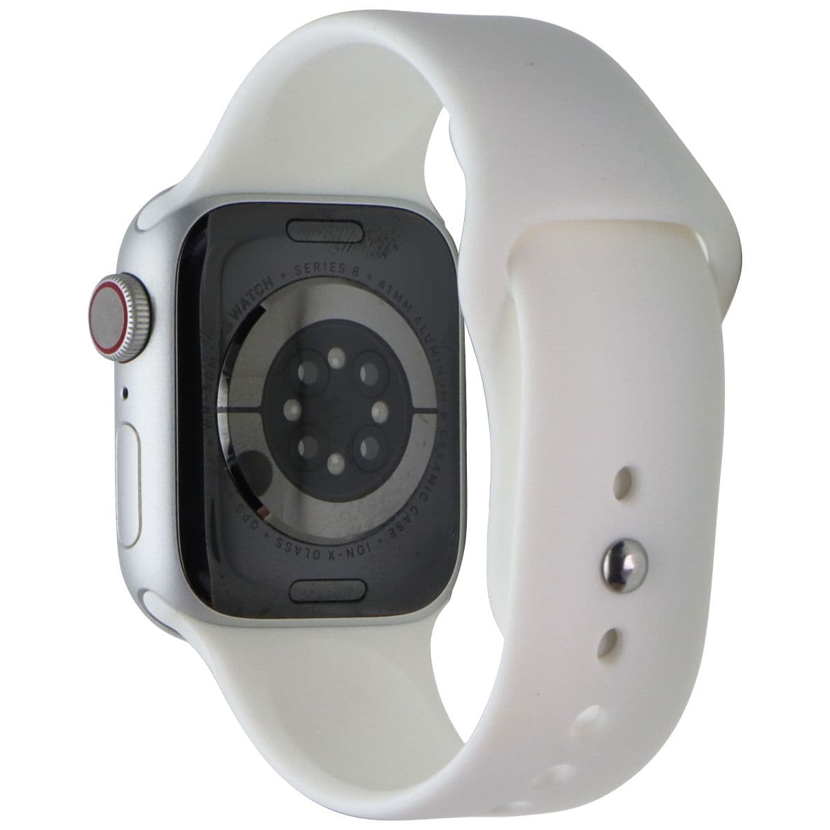 Apple Watch Series 8 (41mm) (A2772) GPS + LTE Silver AL/White Sport Band  S/M image 4