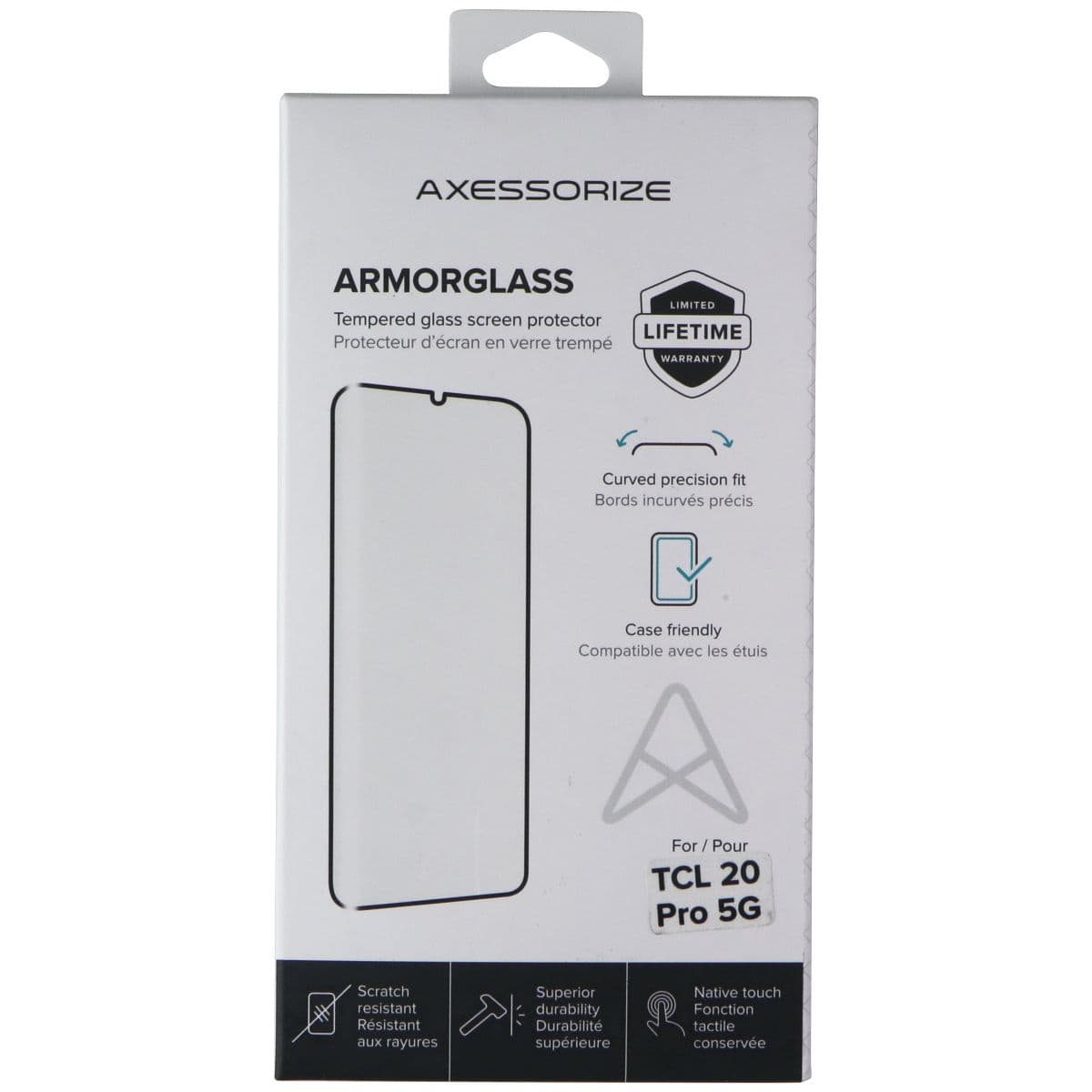 Axessorize ArmorGlass Tempered Screen Protector for TCL 20 Pro 5G image 1