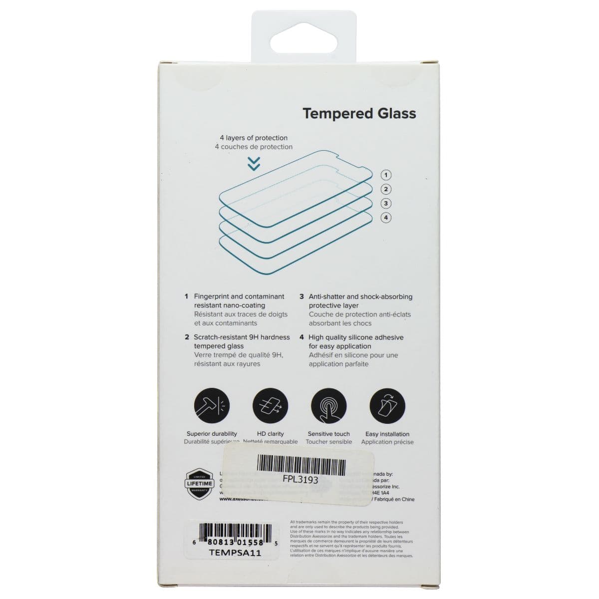 Axessorize Tempered Glass Screen Protector for Samsung Galaxy A11 image 2