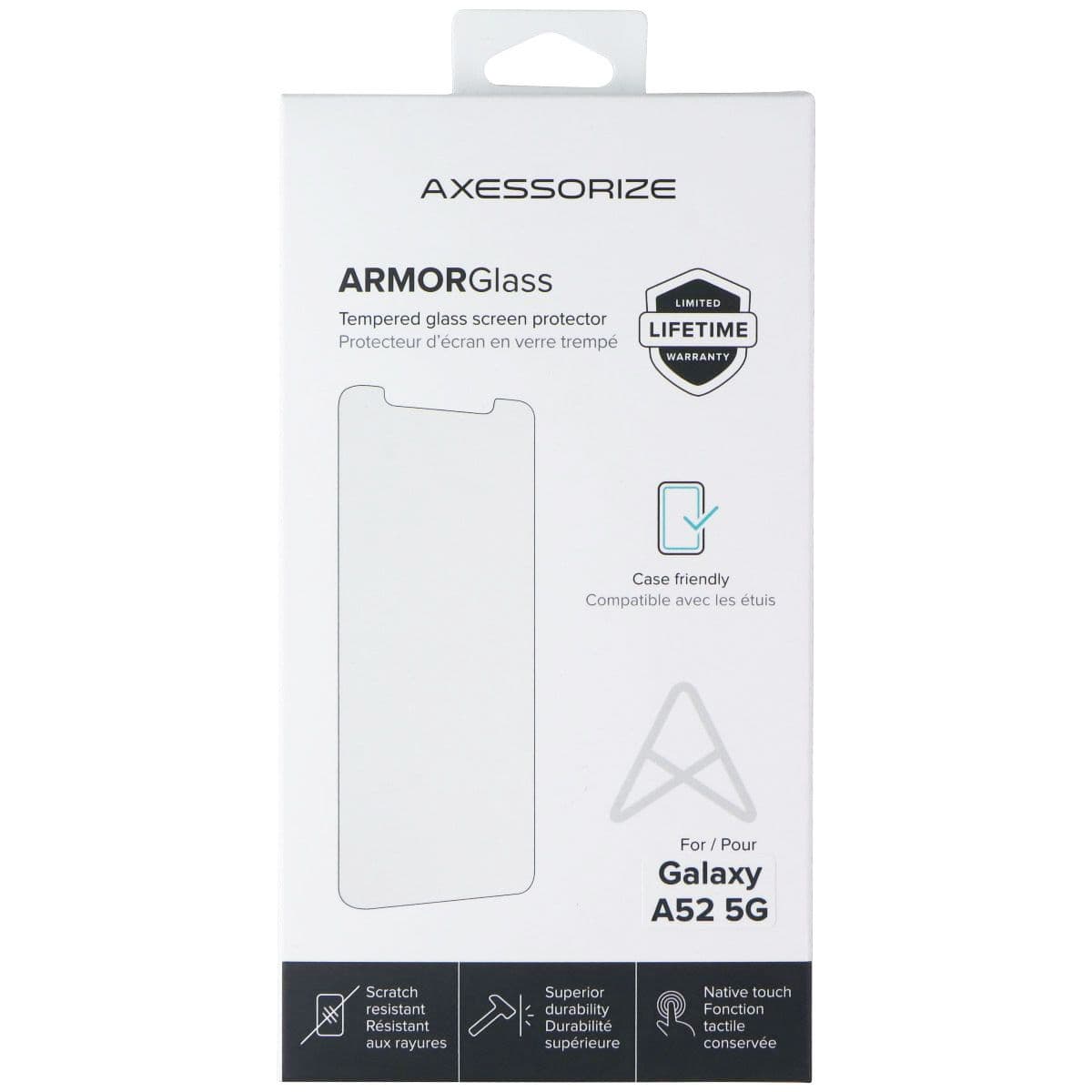 AXESSORIZE ArmorGlass Tempered Glass Screen Protector for Samsung Galaxy A52 5G image 1