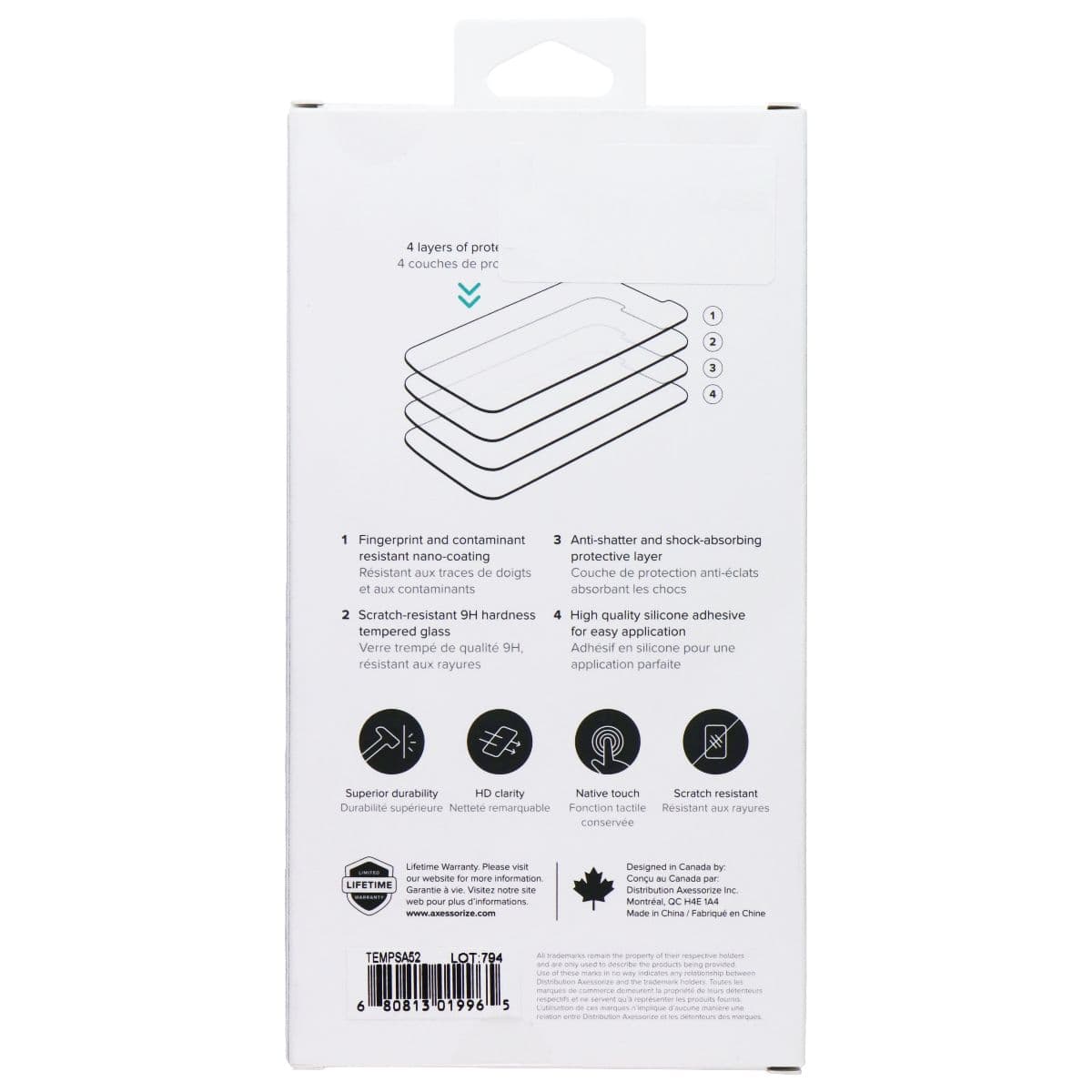 AXESSORIZE ArmorGlass Tempered Glass Screen Protector for Samsung Galaxy A52 5G image 2