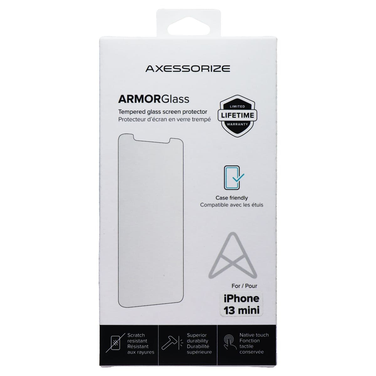 Axessorize ArmorGlass Tempered Glass for iPhone 13 mini - Clear image 2