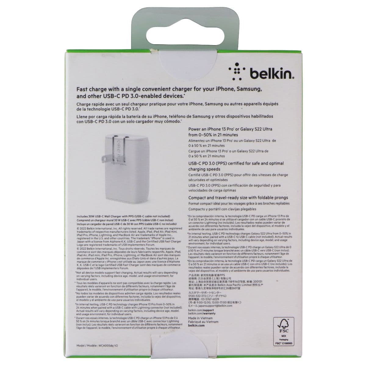 Belkin BoostCharge (30W) USB-C Wall Charger with PPS - White image 2