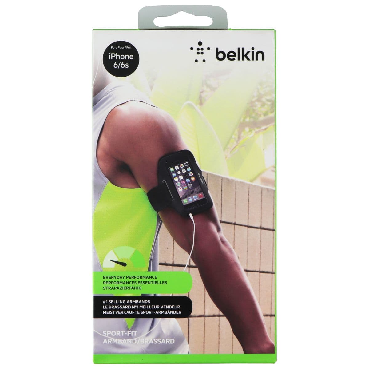 Belkin Sport-Fit Armband for Apple iPhone 6/6S - Black image 1