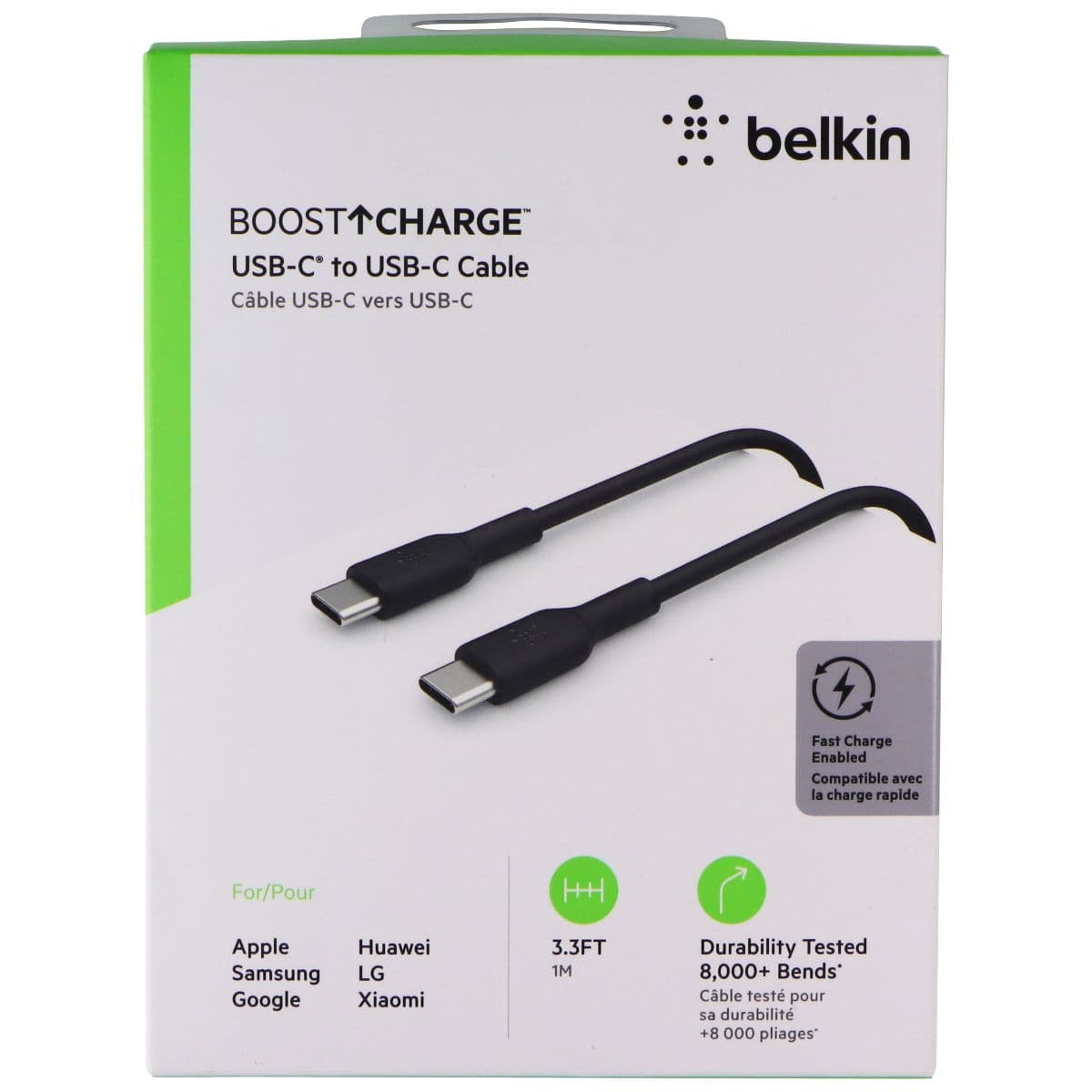 Belkin USB-C to USB-C Fast Charge Cable 3.3ft for Multiple Devices - Black image 4