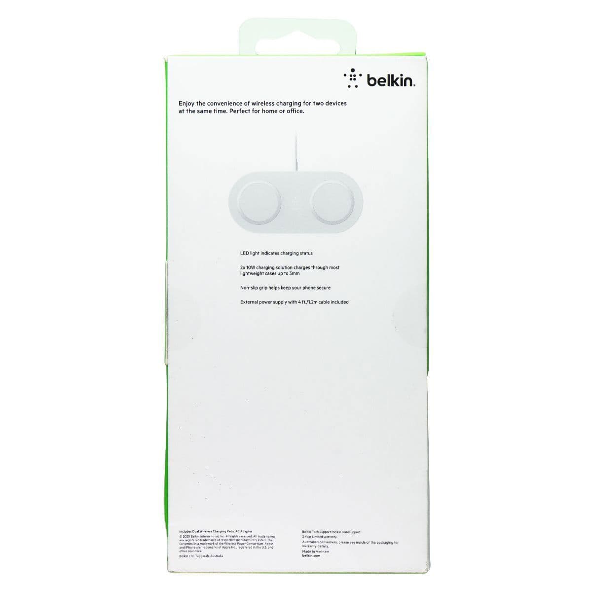 Belkin BoostCharge 10W Dual Wireless Charging Pad - White (Australian Version) image 6