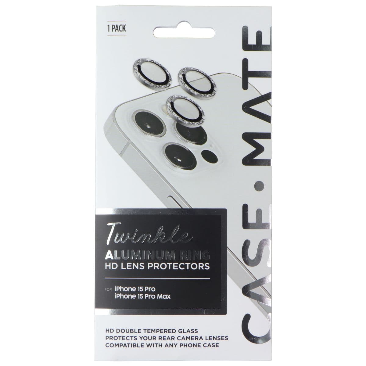 Case-Mate Aluminum Ring HD Lens Protectors for iPhone 15 Pro / Pro Max - Twinkle image 1