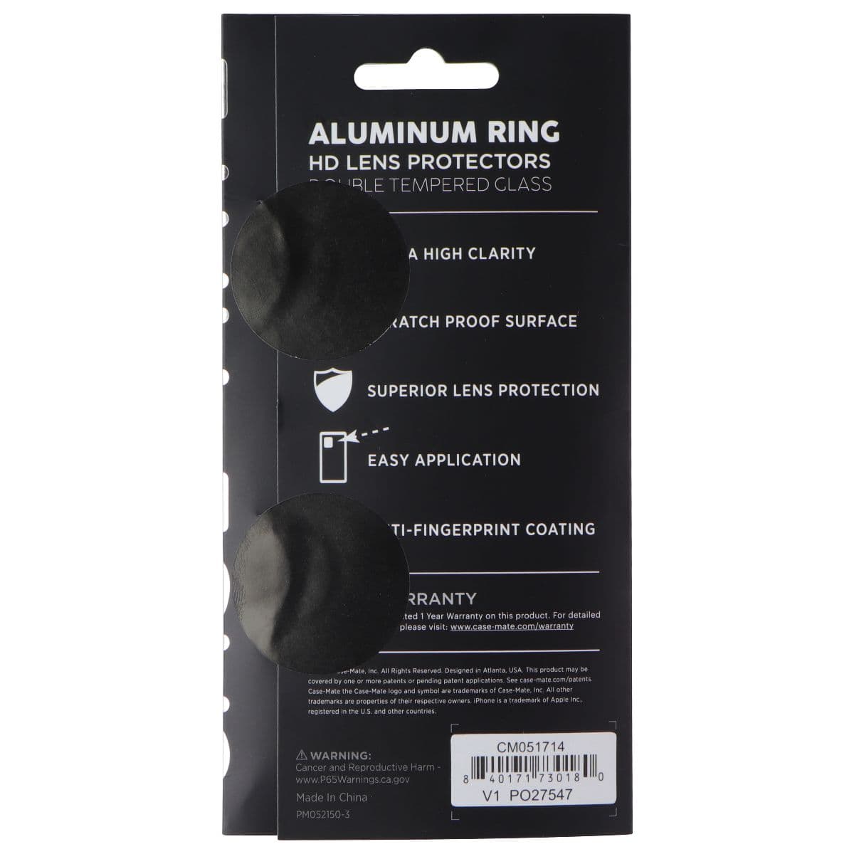 Case-Mate Aluminum Ring HD Lens Protectors for iPhone 15 Pro / Pro Max - Twinkle image 2