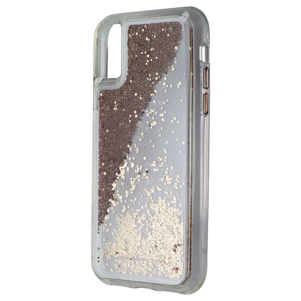 Case-Mate Waterfall Liquid Glitter Case for iPhone Xs and iPhone X - Clear/Gold image 1