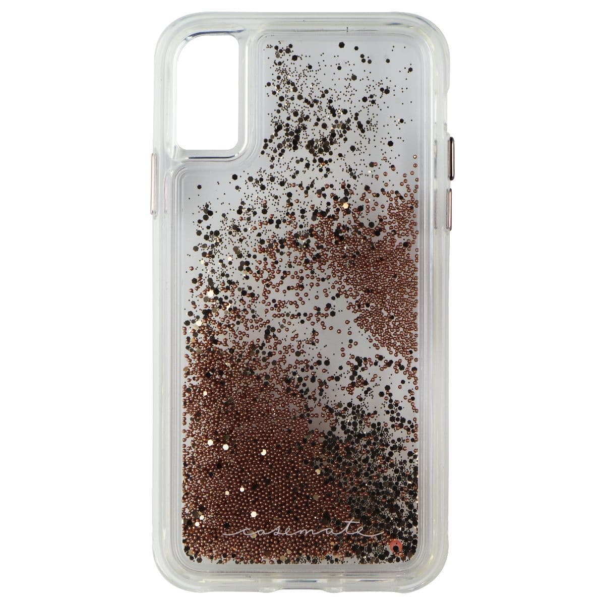 Case-Mate Waterfall Liquid Glitter Case for iPhone Xs and iPhone X - Clear/Gold image 2