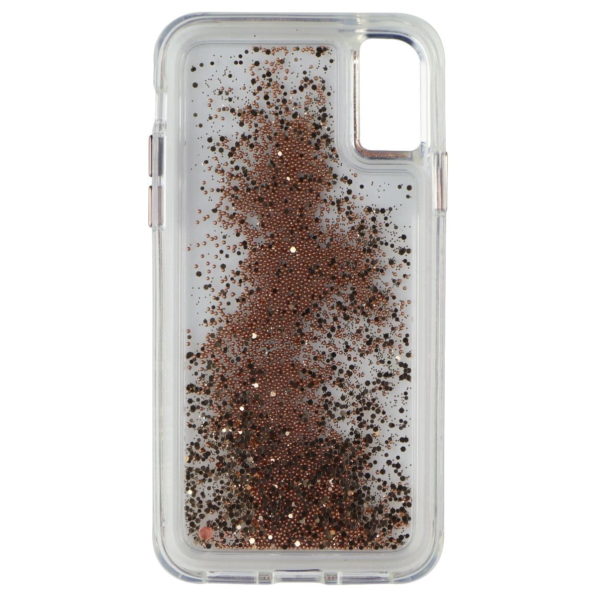 Case-Mate Waterfall Liquid Glitter Case for iPhone Xs and iPhone X - Clear/Gold image 3