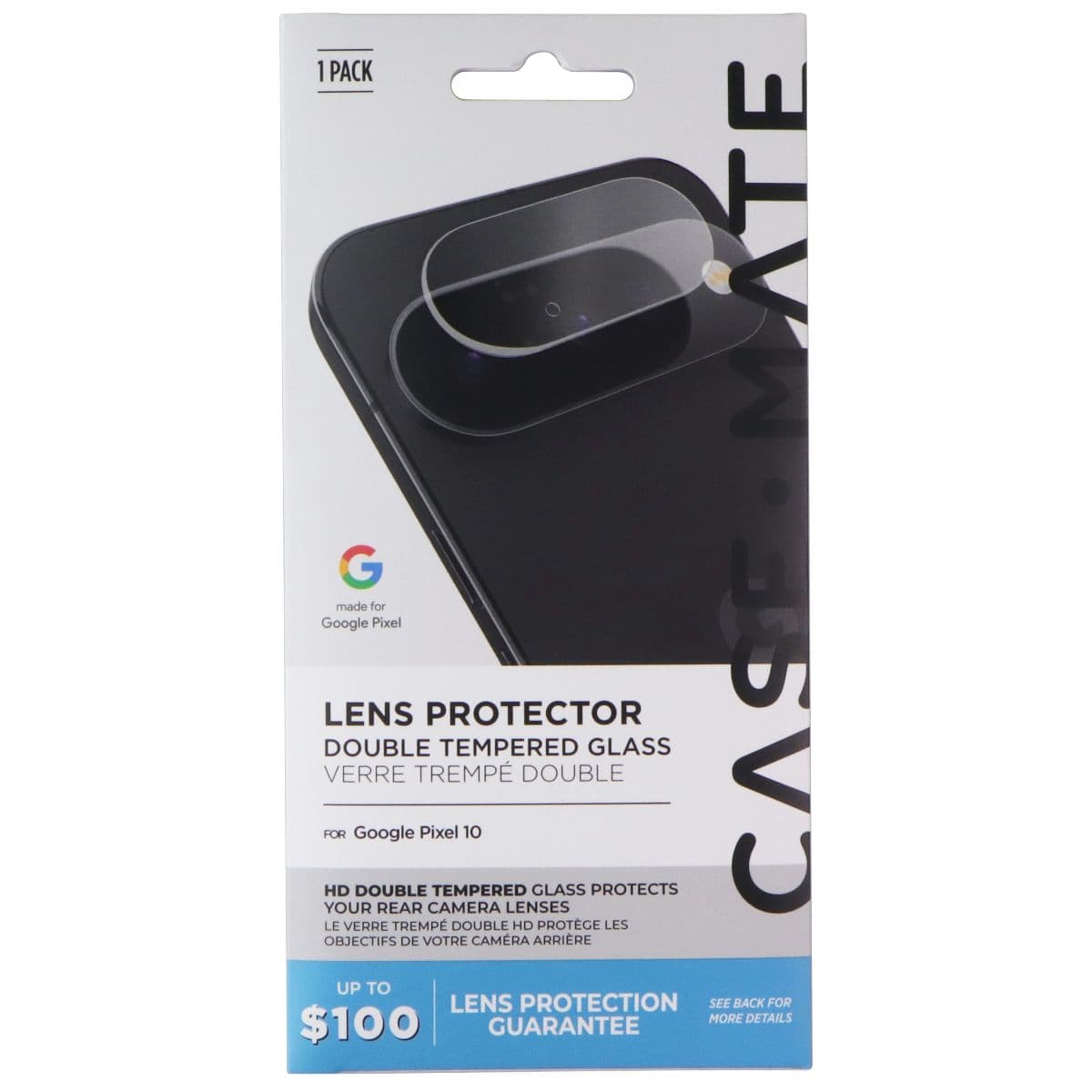 Case-Mate Double Tempered Glass Lens Protector for Google Pixel 10