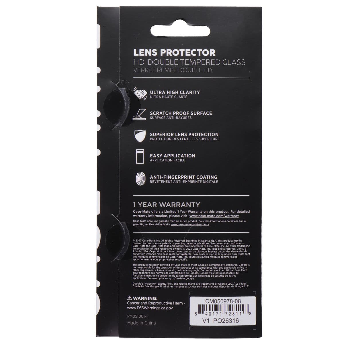 Case-Mate Double Tempered Glass Lens Protector for Google Pixel Fold image 2