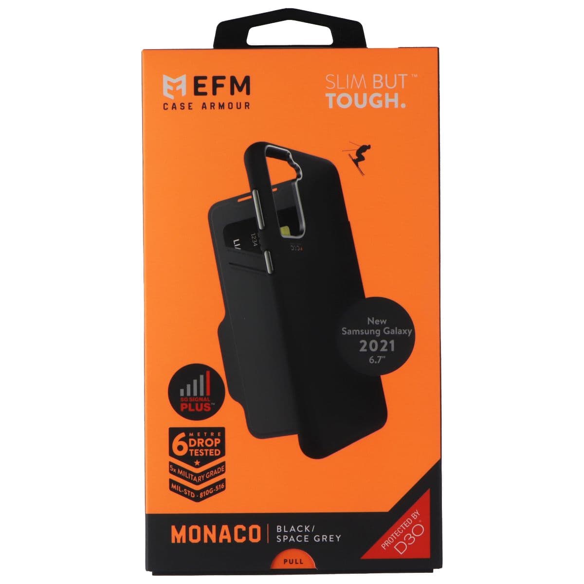 EFM Monaco Hard Folio Case for Samsung Galaxy (S21+) 5G - Black image 1