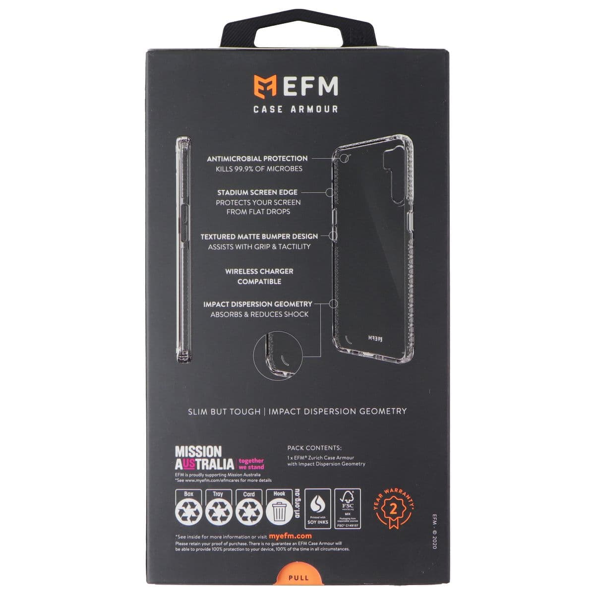 EFM Zurich Series Slim Case for Samsung Galaxy A91 - Clear image 2