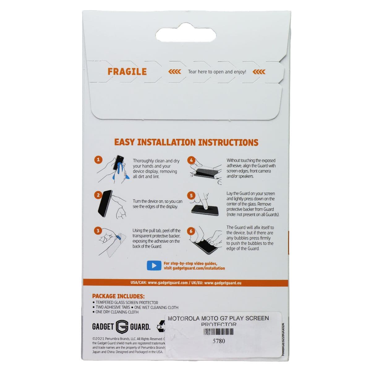 Gadget Guard Tempered Glass Screen Protector for Motorola Moto G7 Play image 2