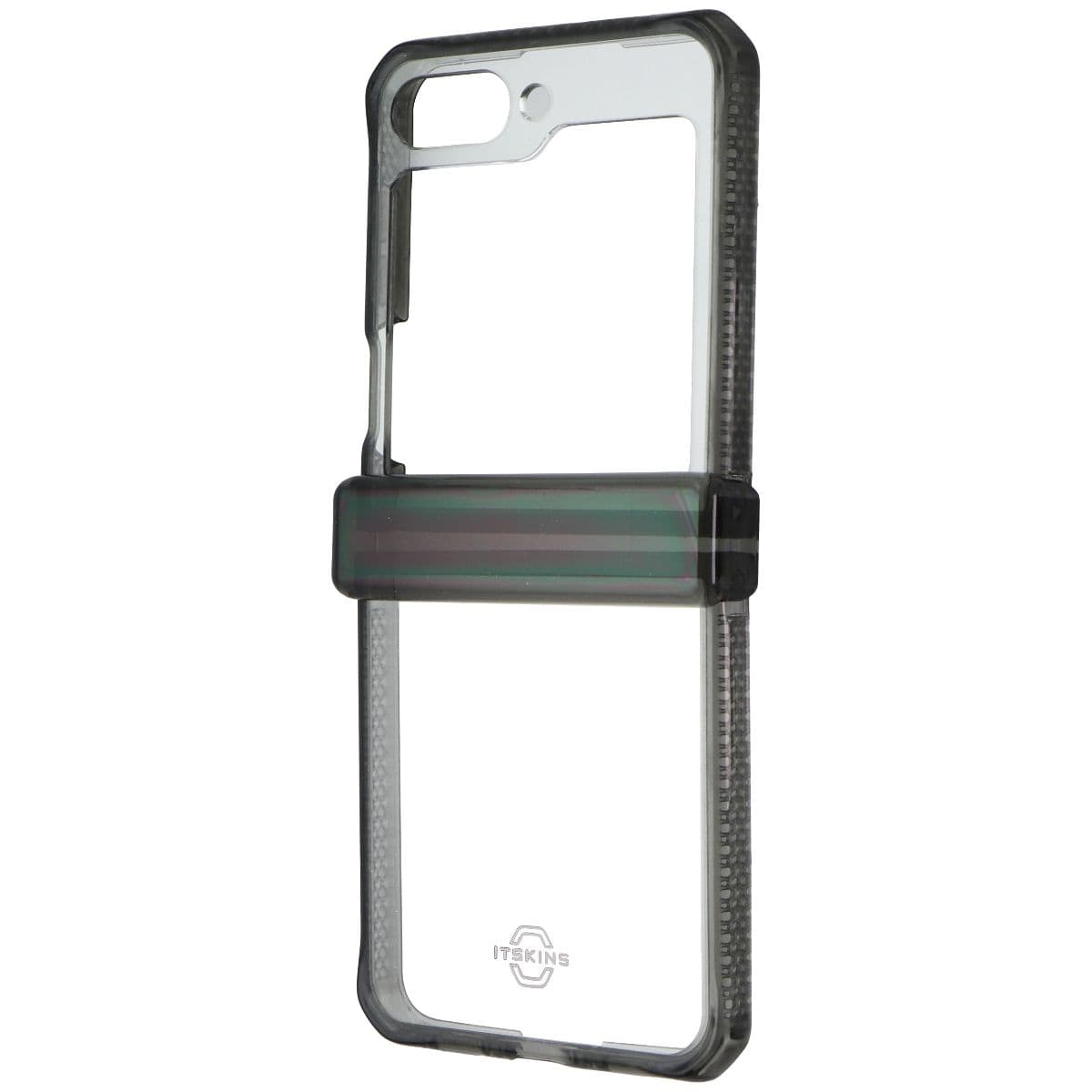 ITSKINS Hybrid_R Clear Hinge Case for Samsung Galaxy Z Flip5 - Black/Transparent image 1